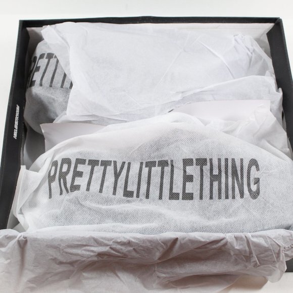 PrettyLittleThing Square Toe Platform Mules - Black 6M - Picture 5 of 6